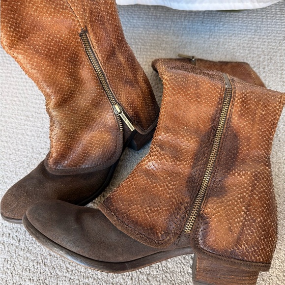 Brown Leather Donald J. Pliner Boots - Picture 3 of 10